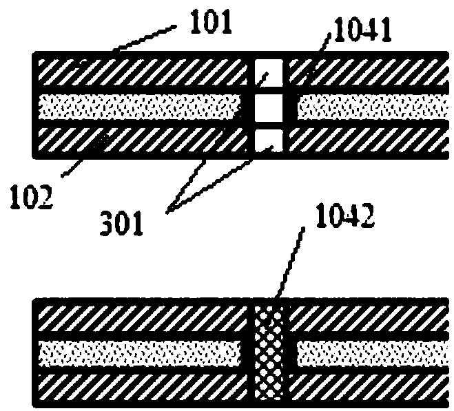 Circuit board with heat conduction structure, and fabrication method of circuit board