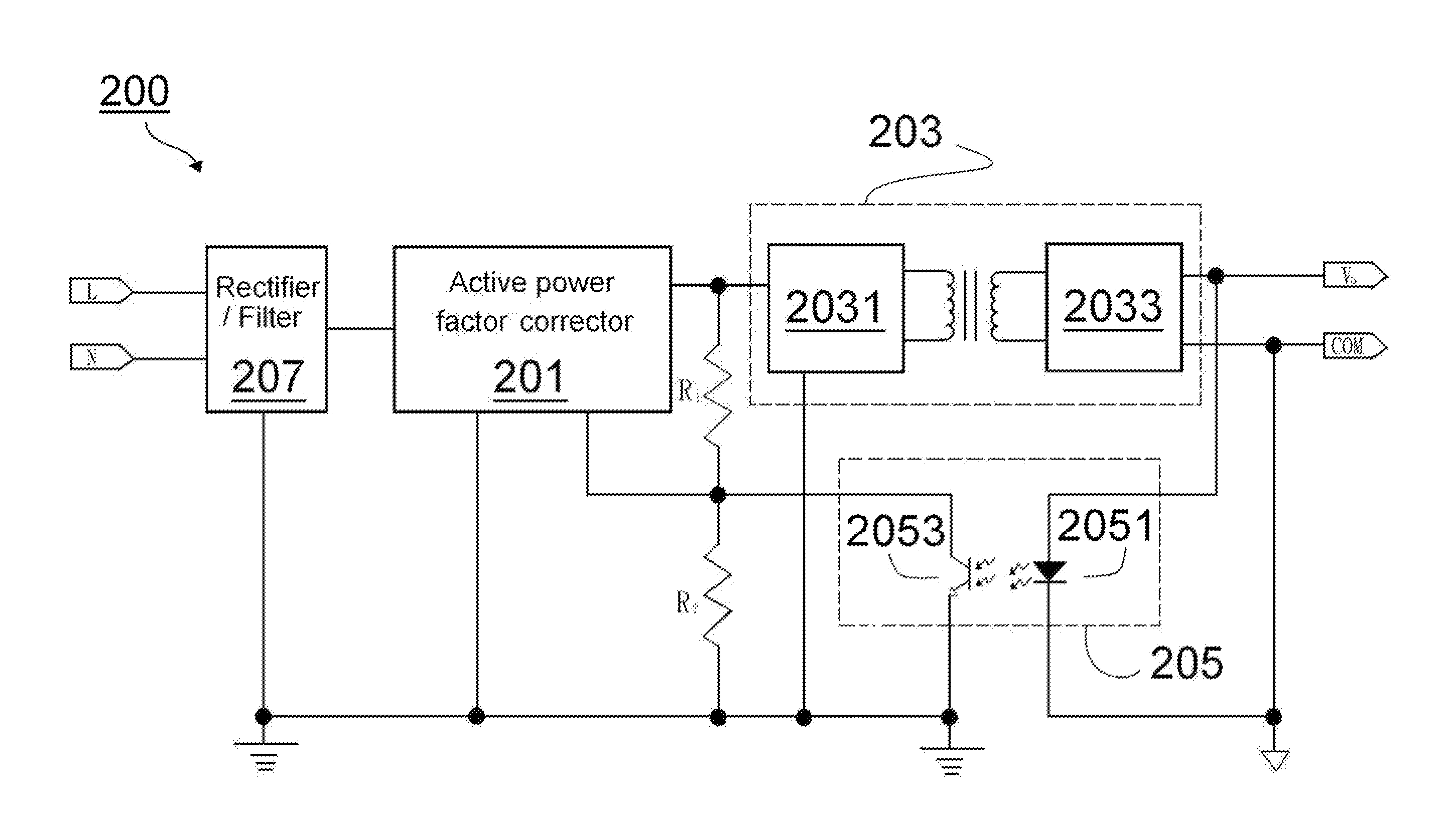 Power Supply Circuit for Driving Light Emitting Diode