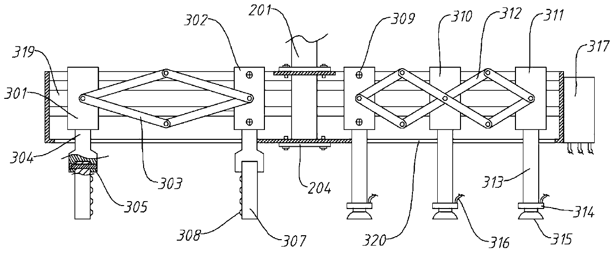 Manipulator structure and robot capable of achieving switching between adsorption and clamping modes