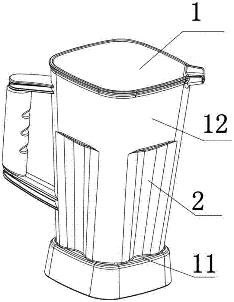 Stirring cup body and cell wall breaking machine