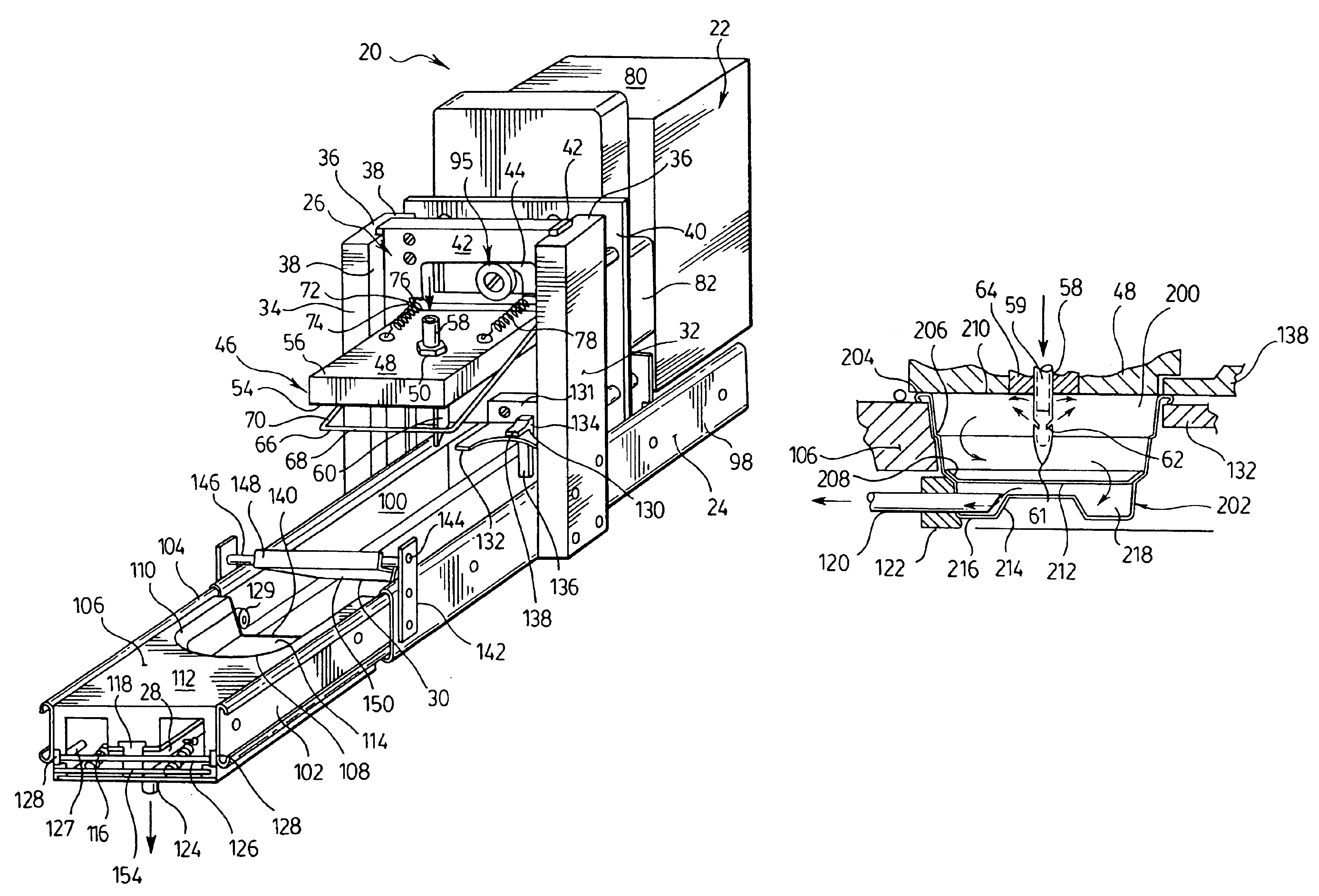 Beverage dispensing machine including cartridge ejector assembly