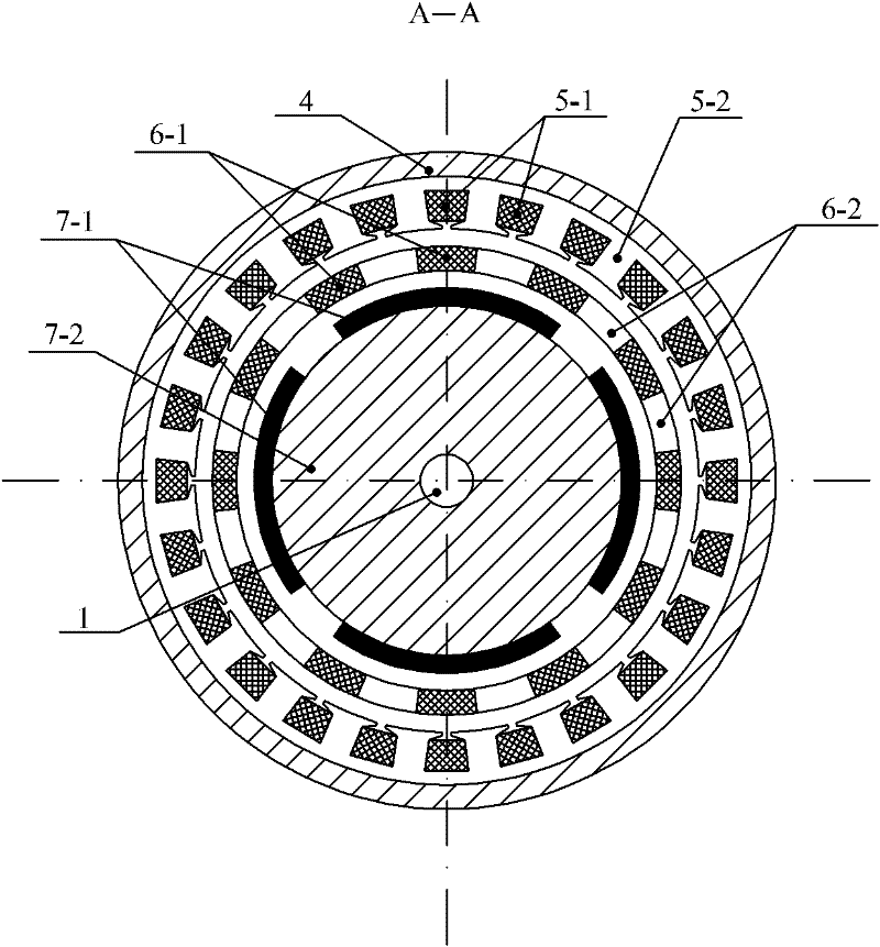 Radial-axial magnetic field modulation type brushless composite structure motor