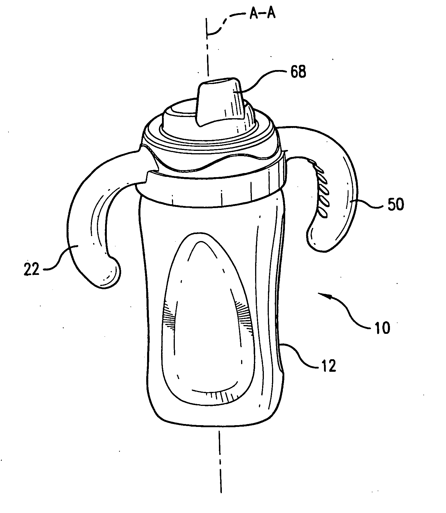 Drinking vessel with adjustable handles