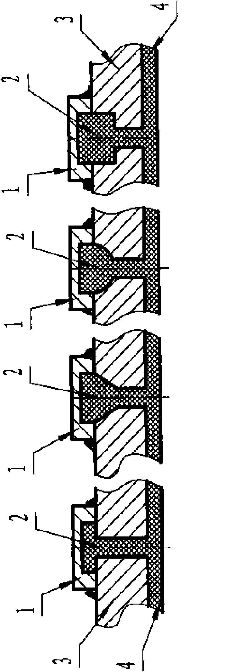 Rivet type lining fluorine axial-flow pump