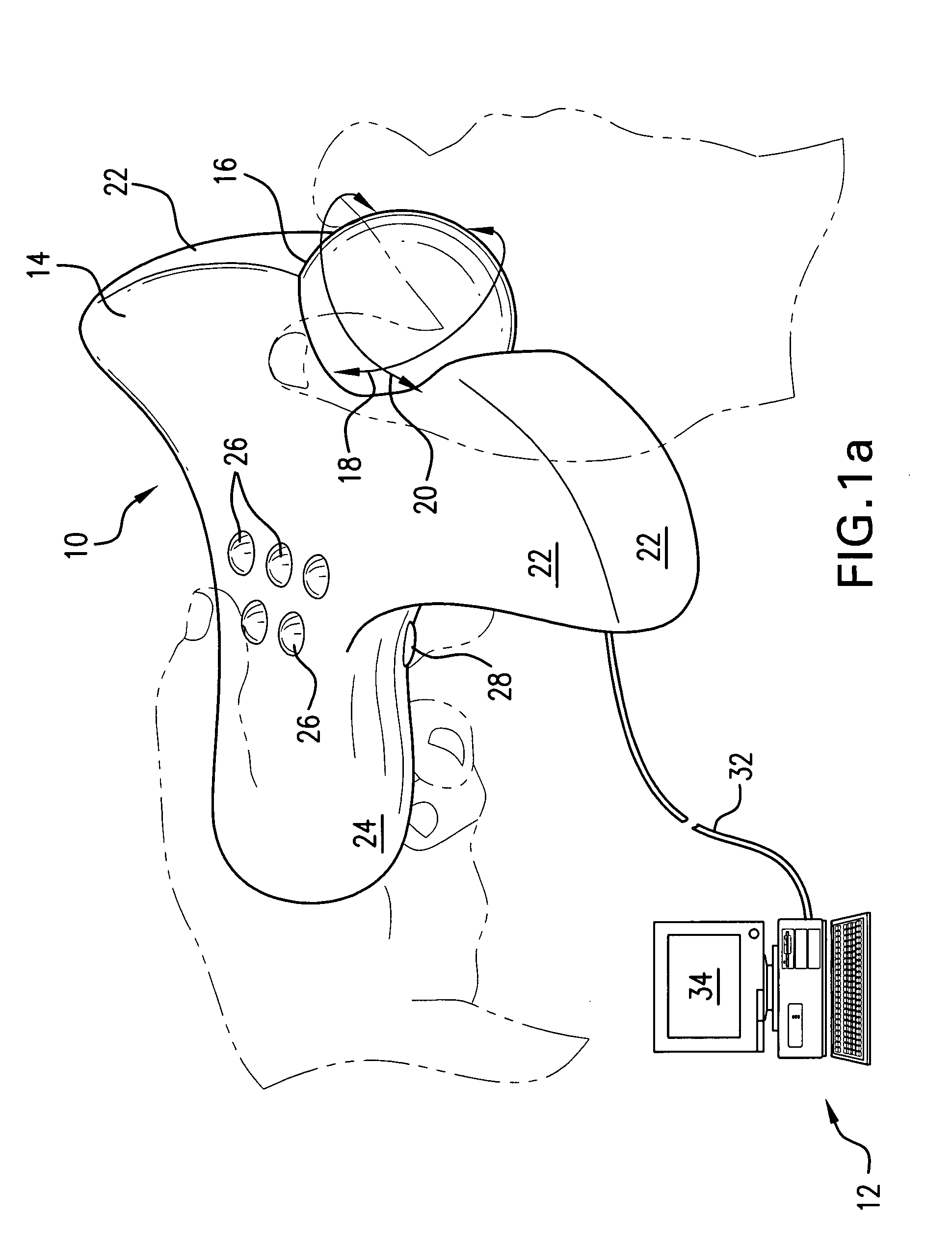 Force feedback device including single-phase, fixed-coil actuators