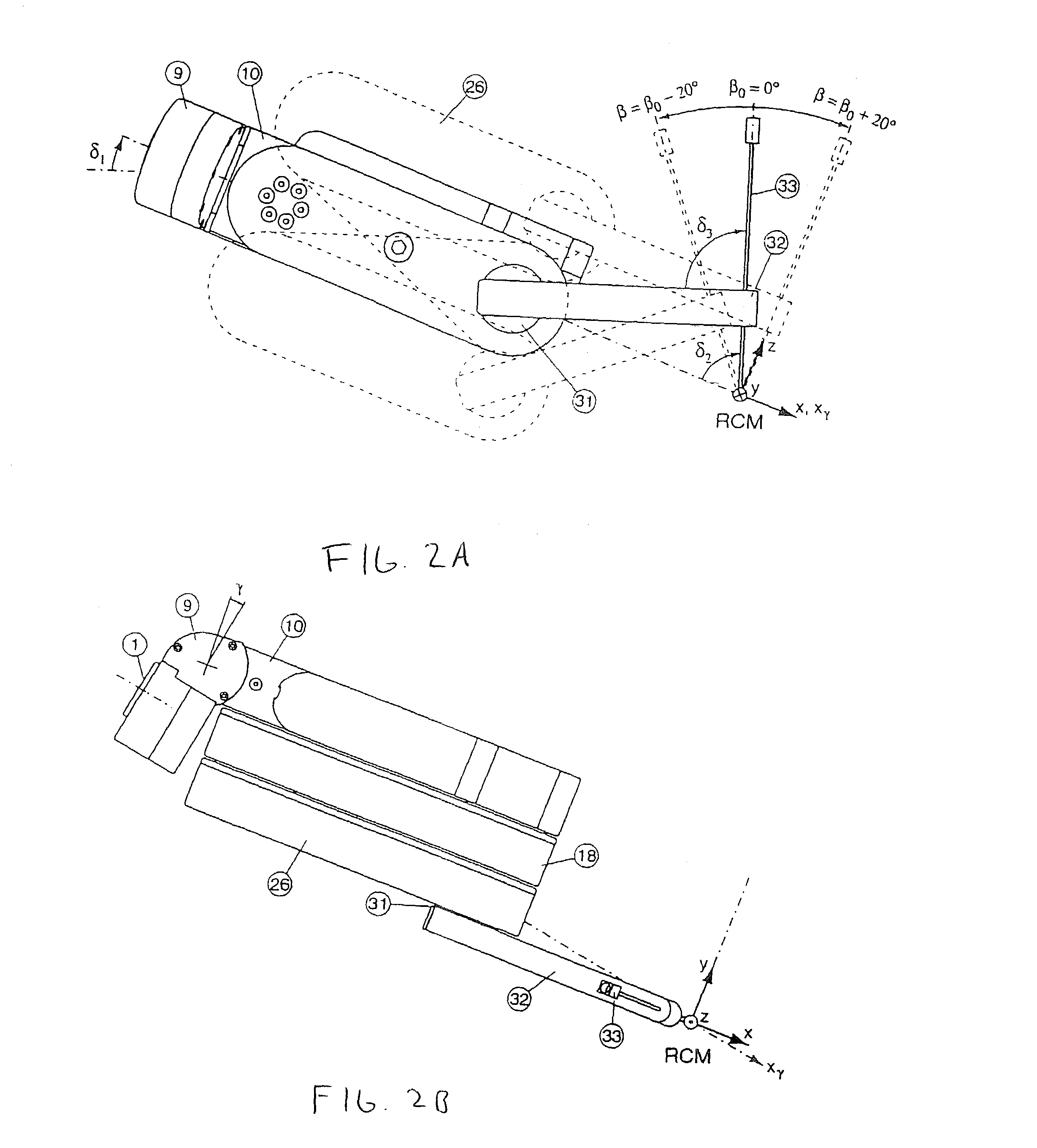 Remote center of motion robotic system and method