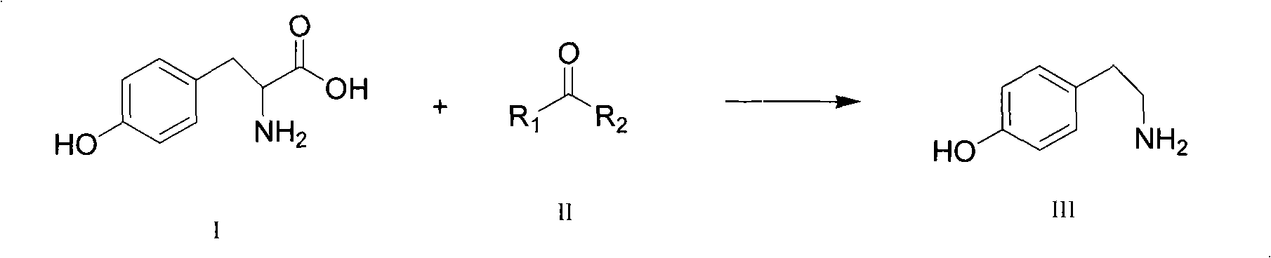 New method for preparing tyramine