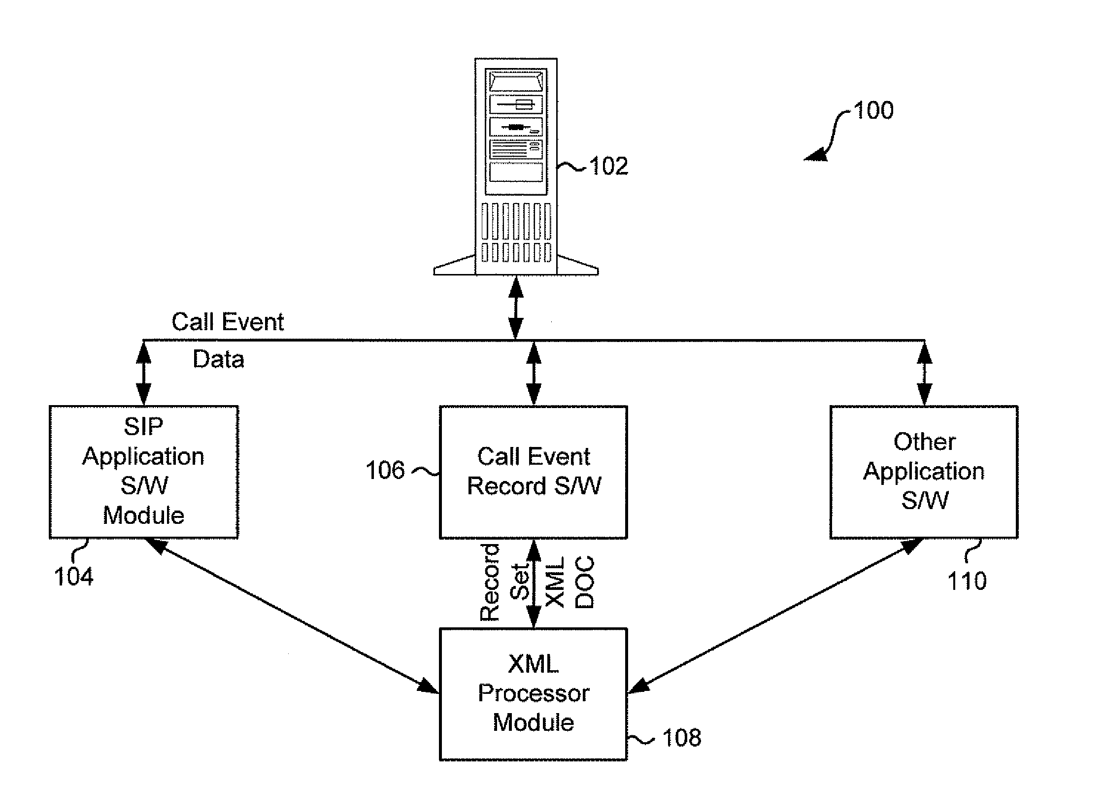 Method for recording events in an IP network