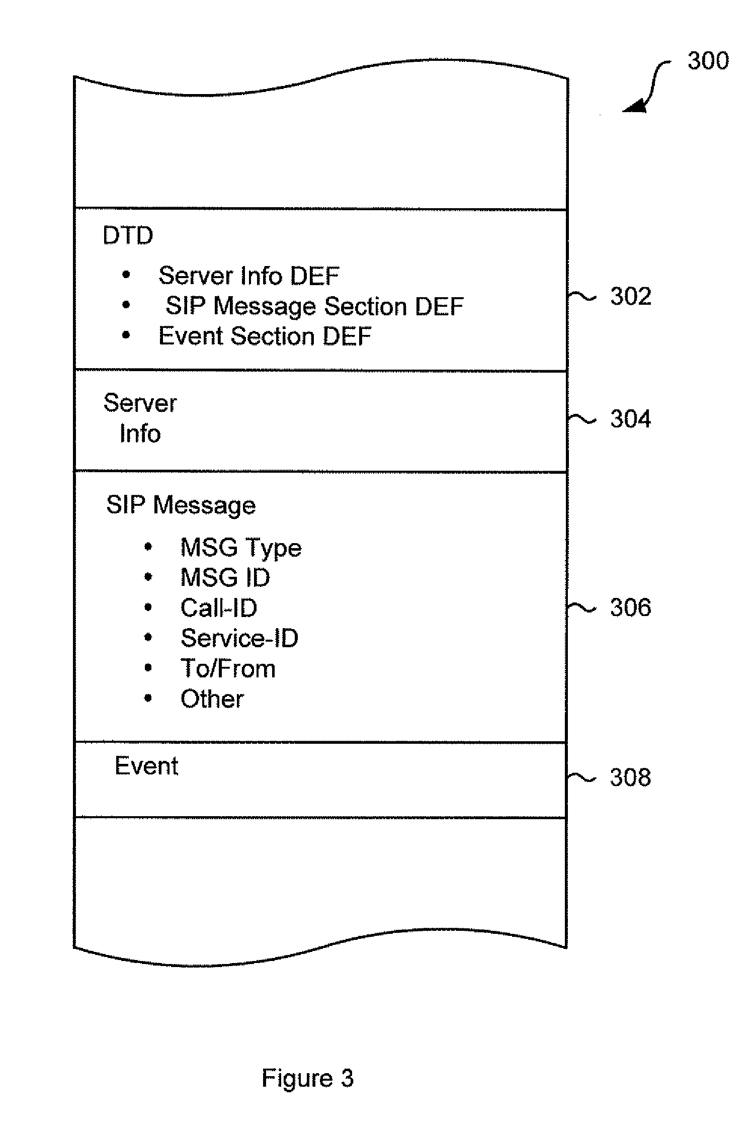 Method for recording events in an IP network