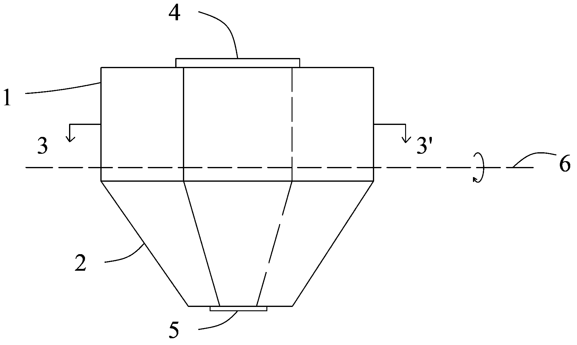 Square-tapered rotary mixer