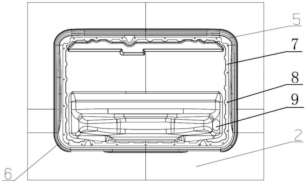 Forming method for battery box upper cover