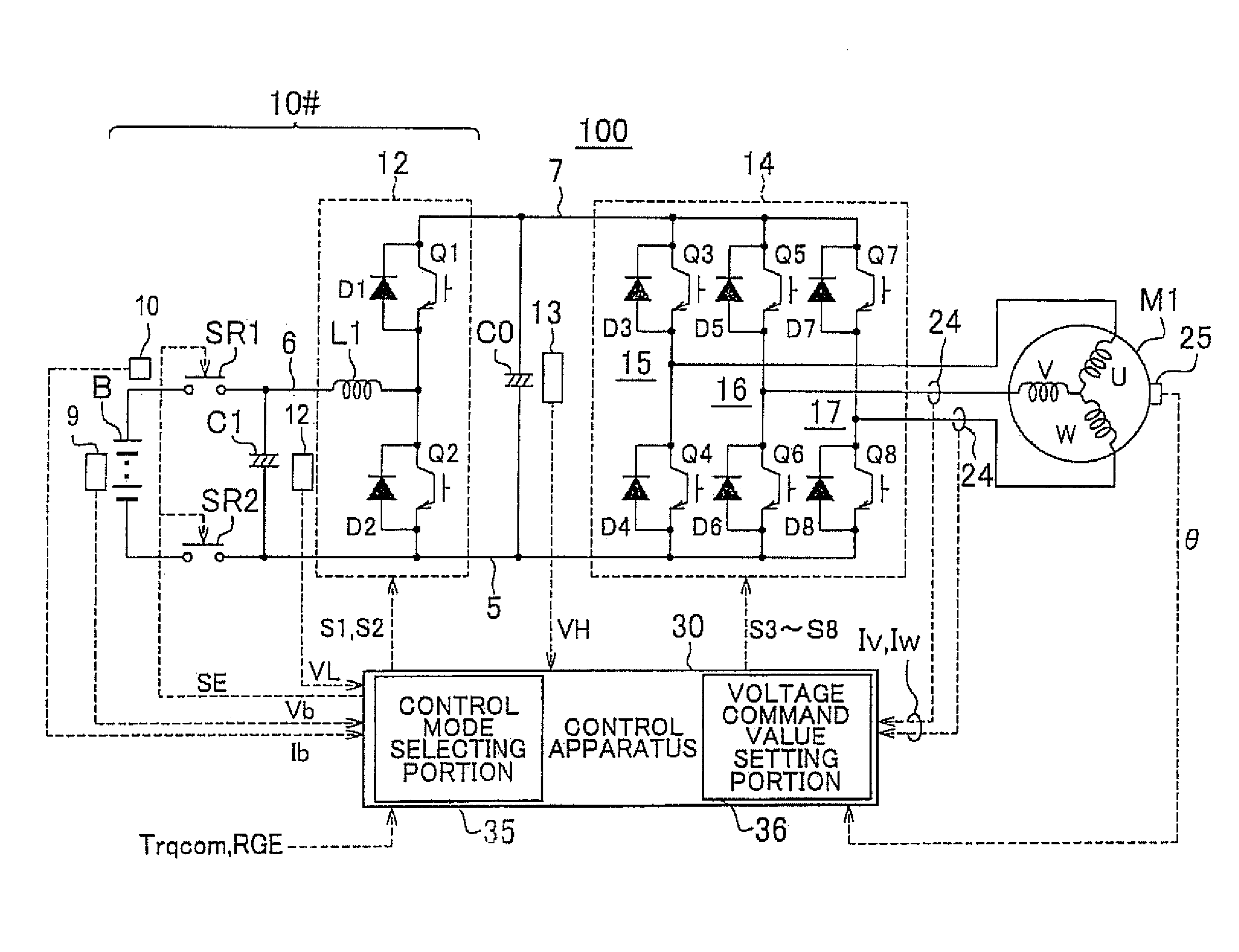 Electric motor drive system for an electric vehicle
