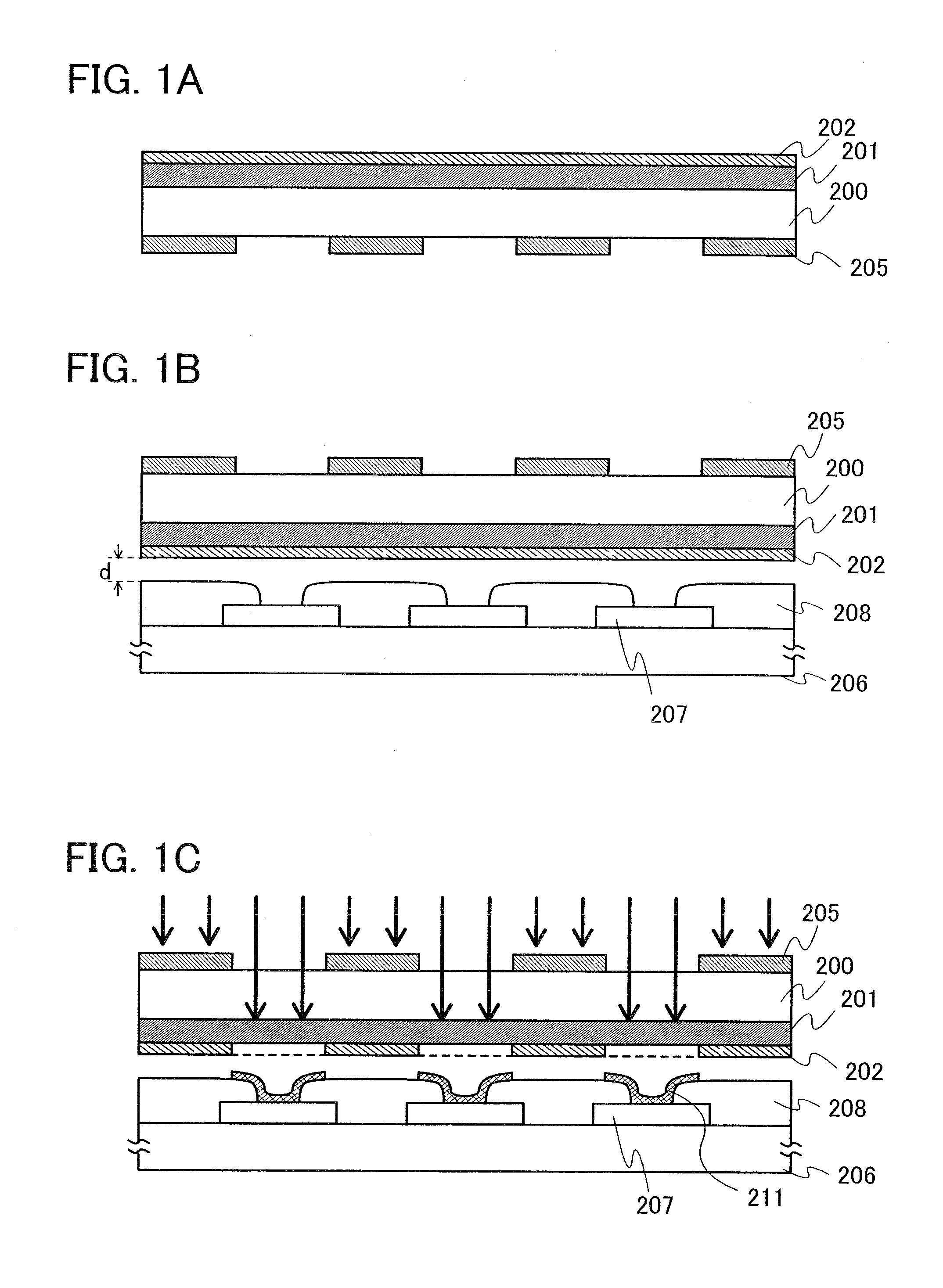 Manufacturing method of light emitting device, and evaporation donor substrate