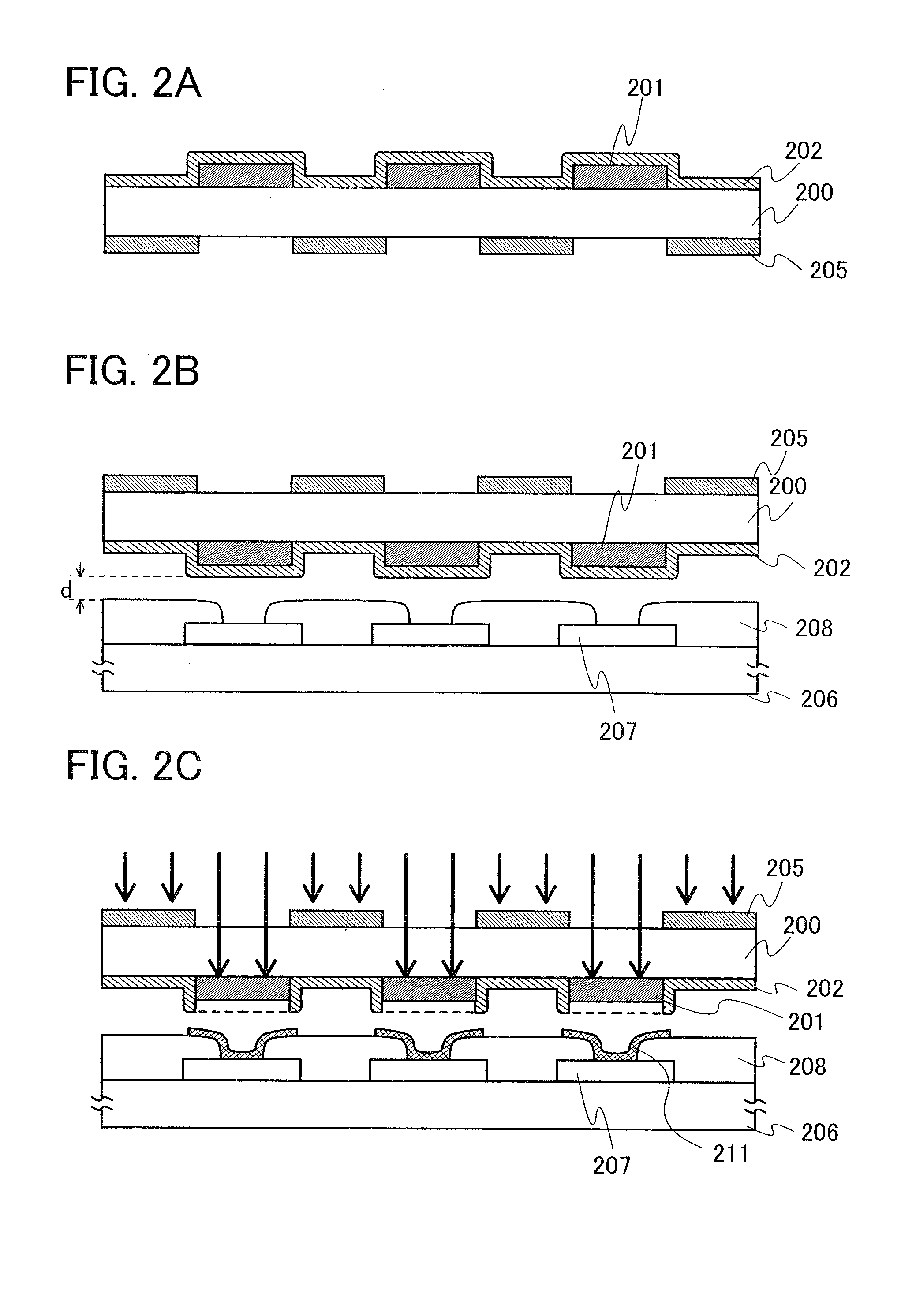 Manufacturing method of light emitting device, and evaporation donor substrate
