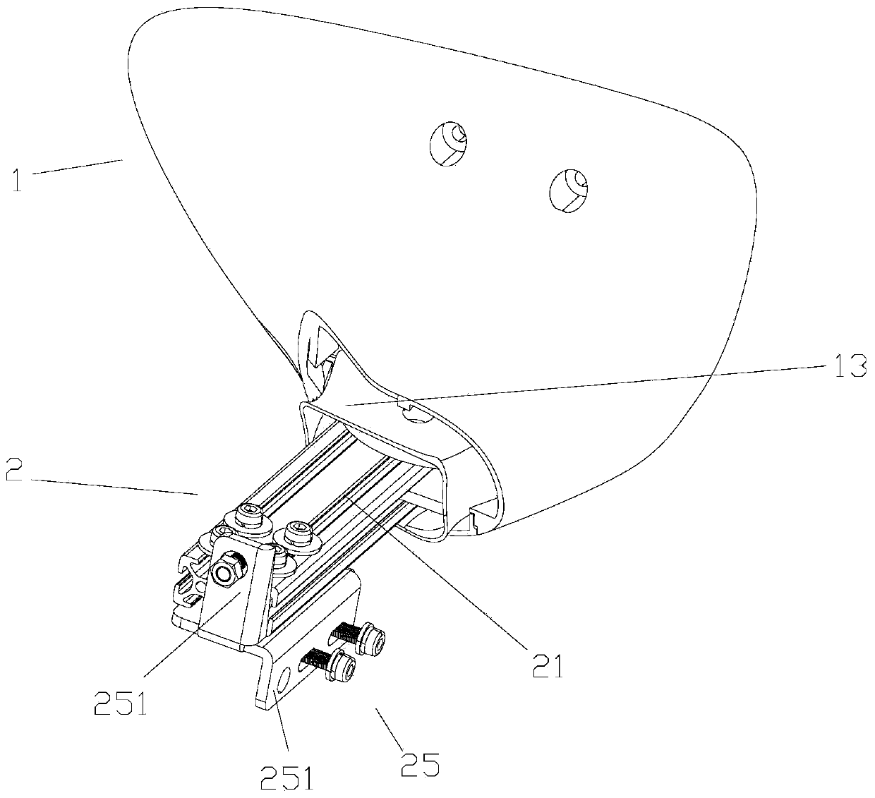 Radar mounting structure and vehicle with same