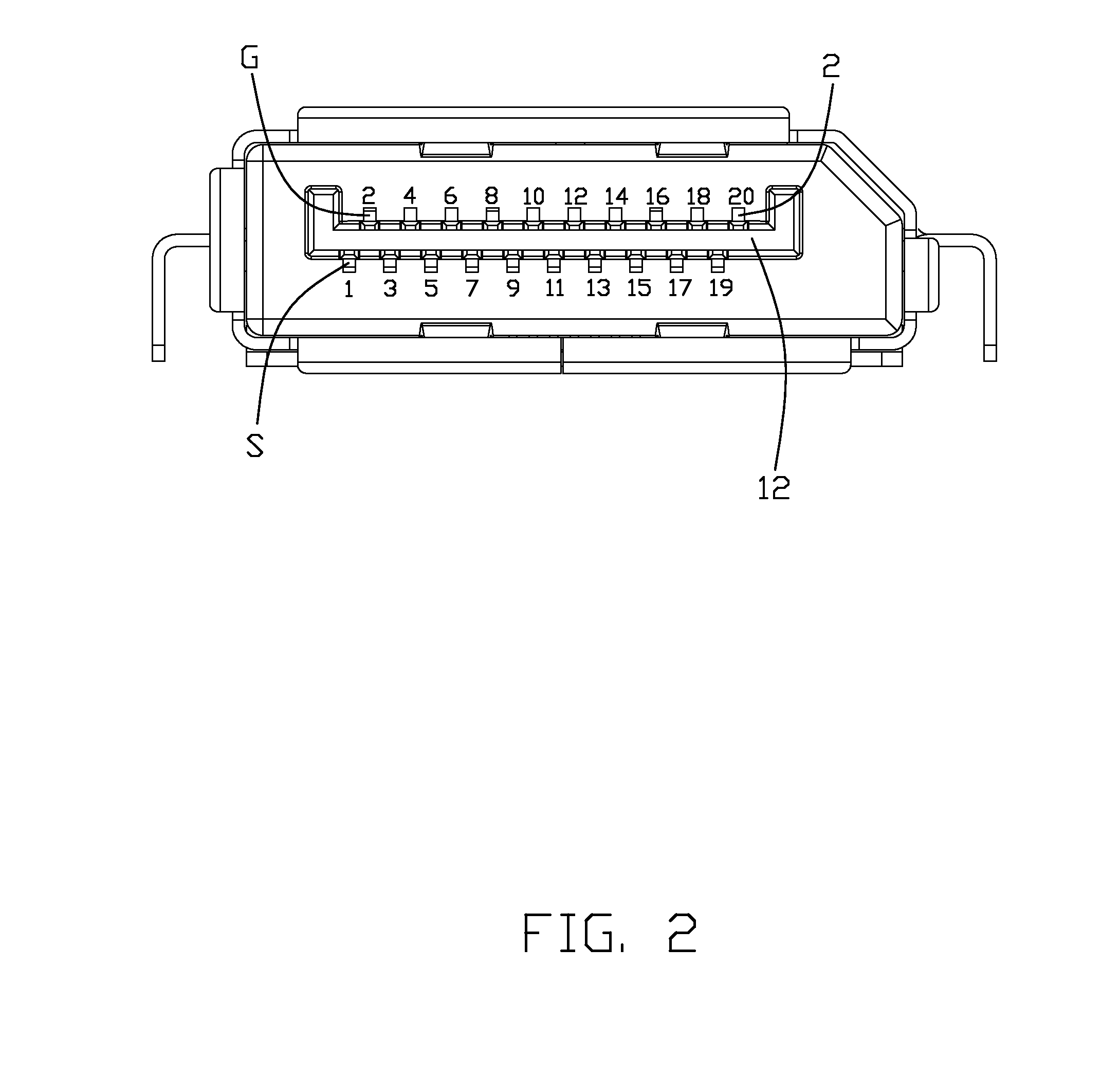Electrical connector having grounding terminal having tail portion interconnected to metallic shell surrounding the connector
