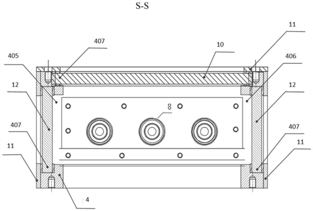 Test device for measuring flame tube cooling hole