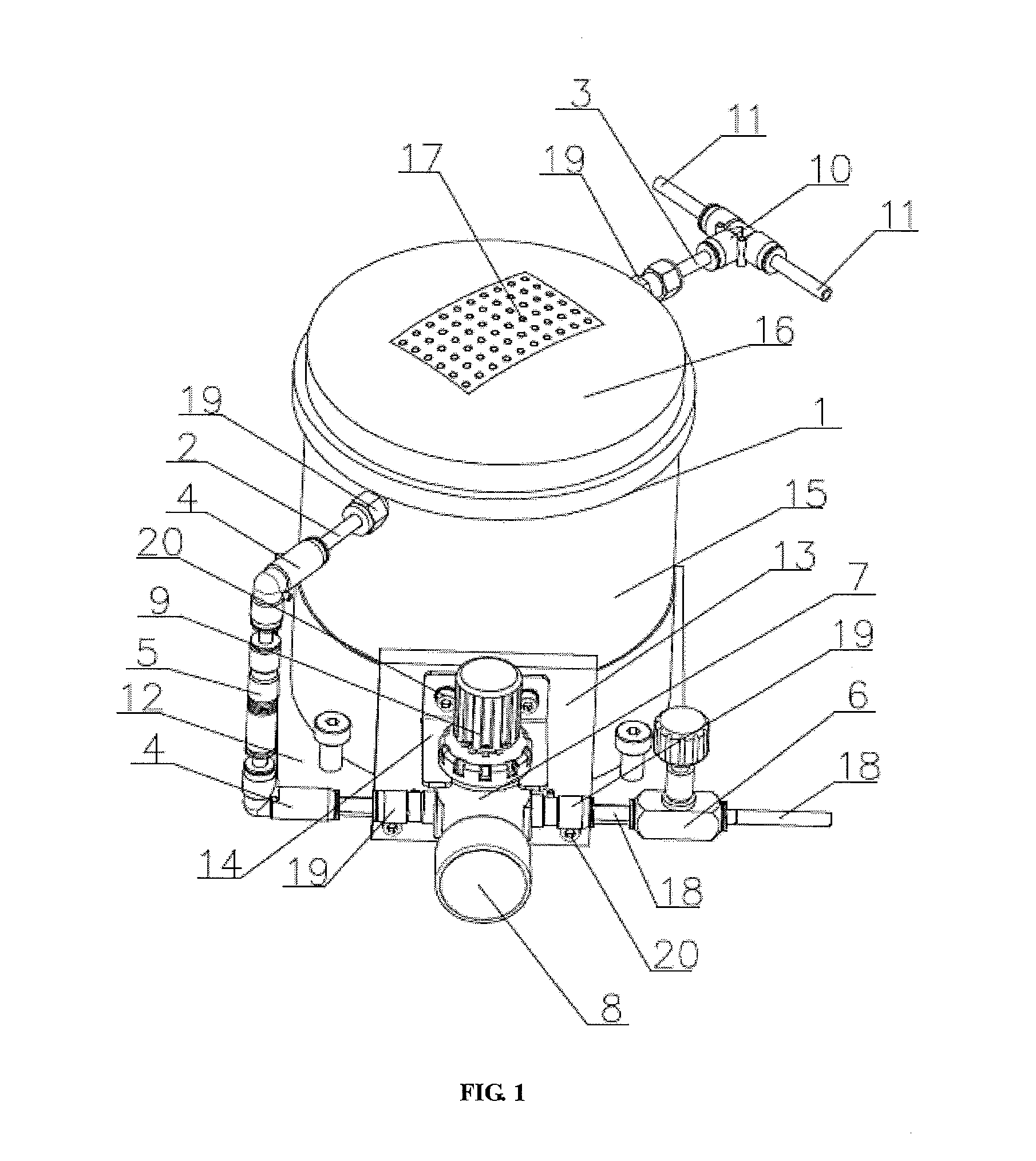 Small automatic polishing liquid cleaning device for rigid gas permeable contact lens