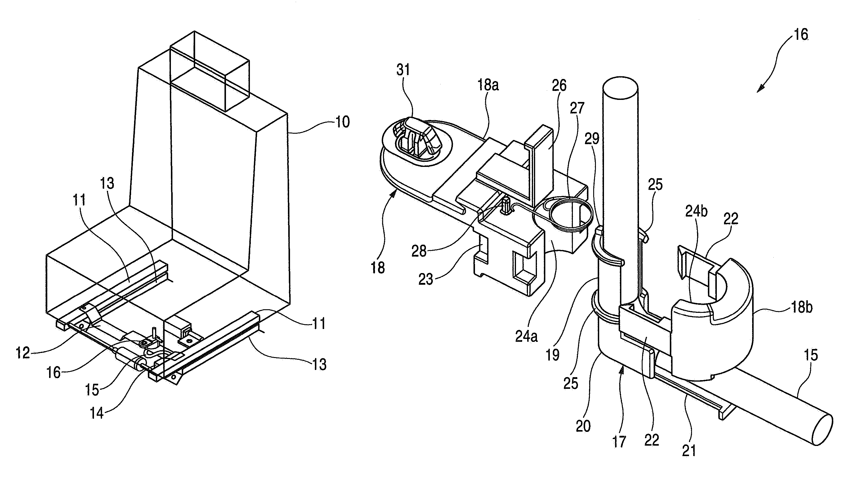 Wiring harness holding device