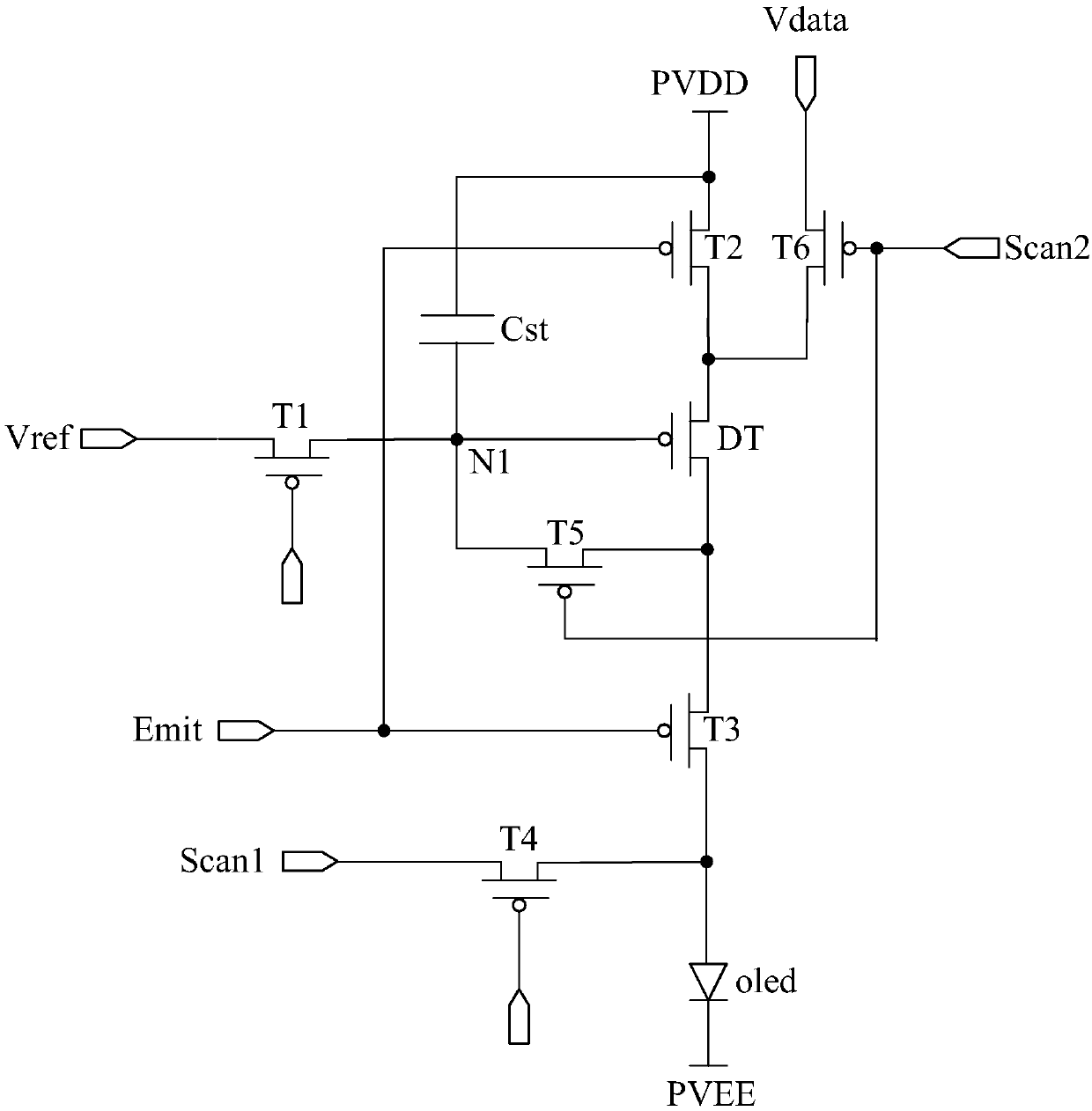 OLED (organic light emitting diode) display panel, method for driving same and display device
