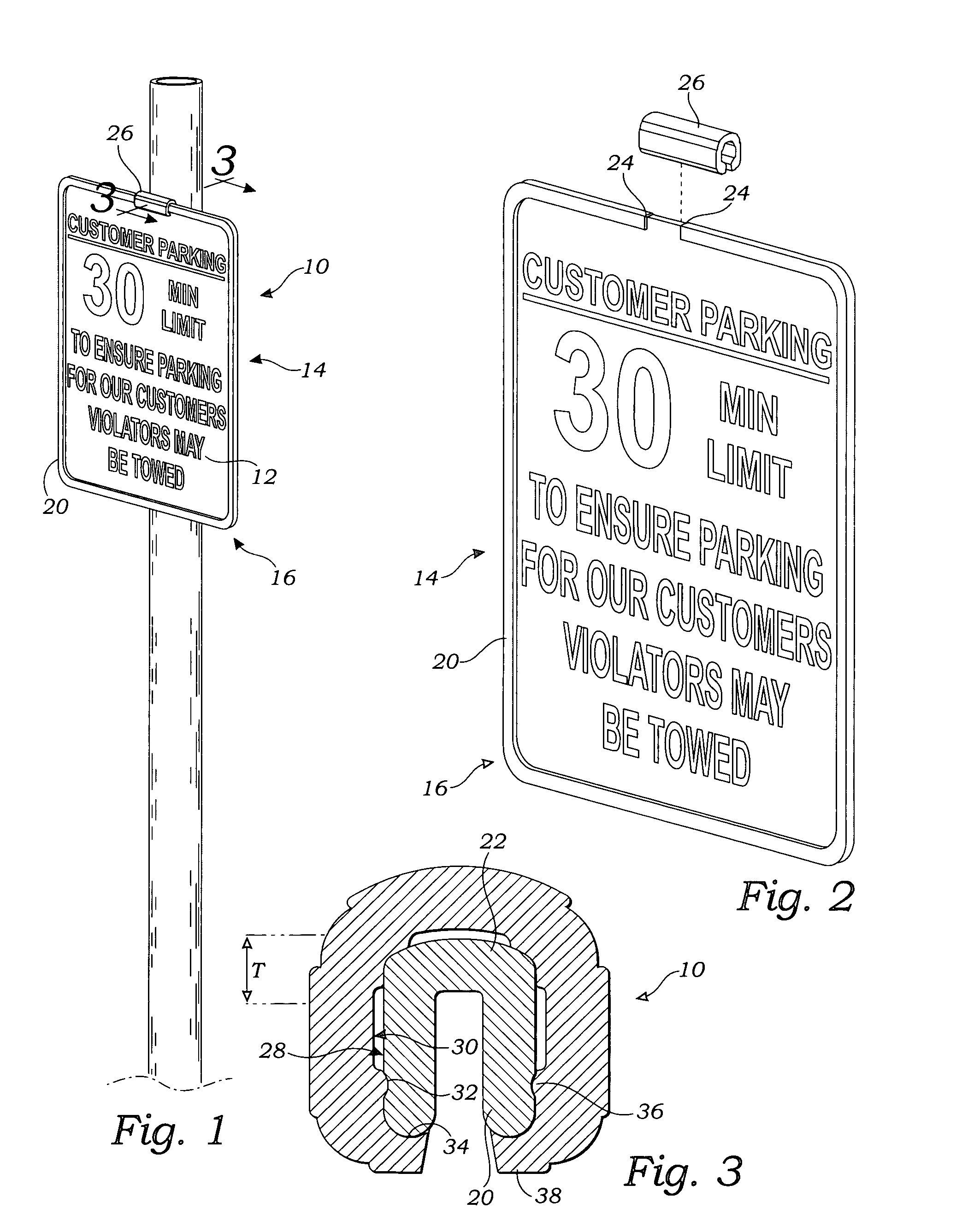 Method for covering an edge of a sign