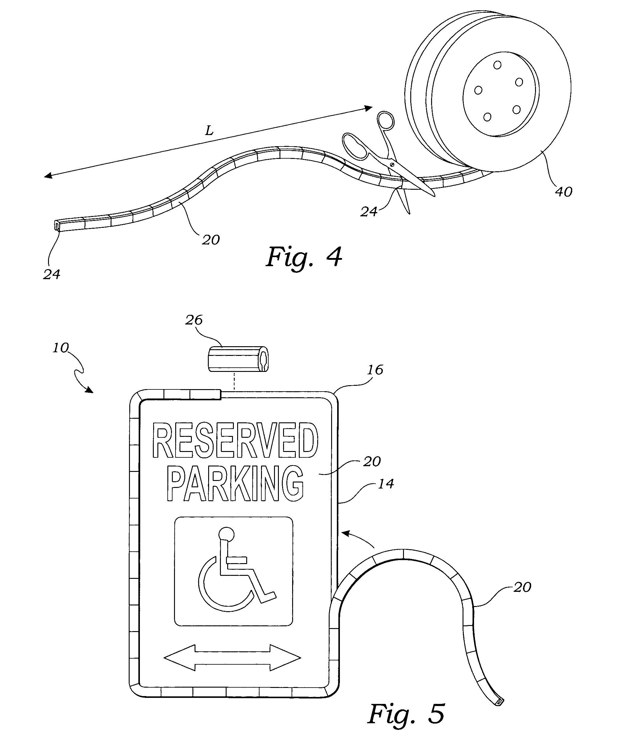 Method for covering an edge of a sign