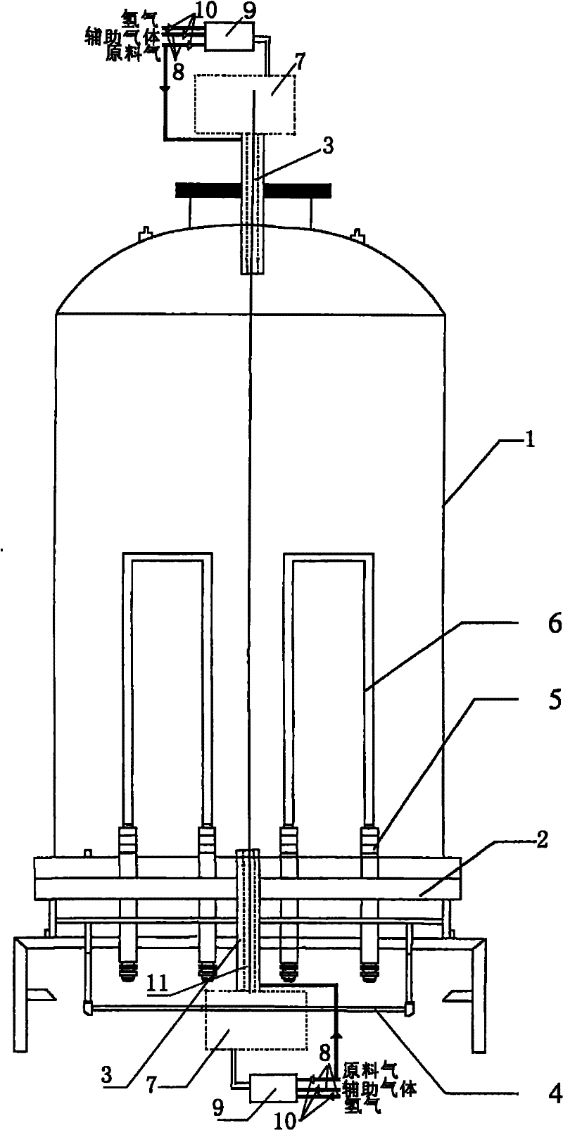 System for making polysilicon with assistance of hydrogen plasmas and method therefor