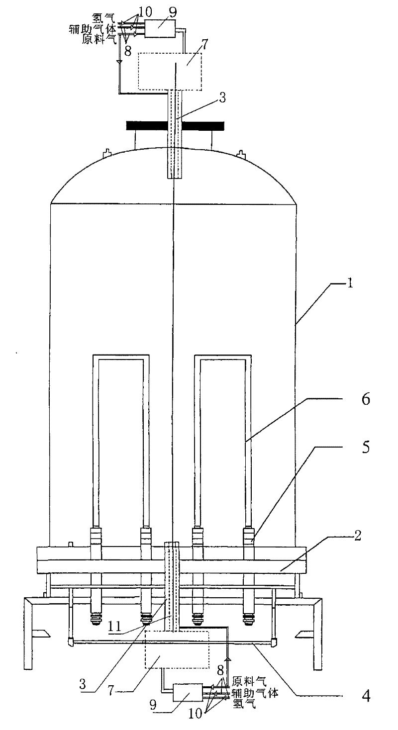 System for making polysilicon with assistance of hydrogen plasmas and method therefor