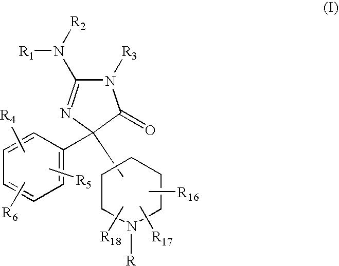 2-Amino-5-piperidinylimidazolone compounds and use thereof for beta-secretase modulation