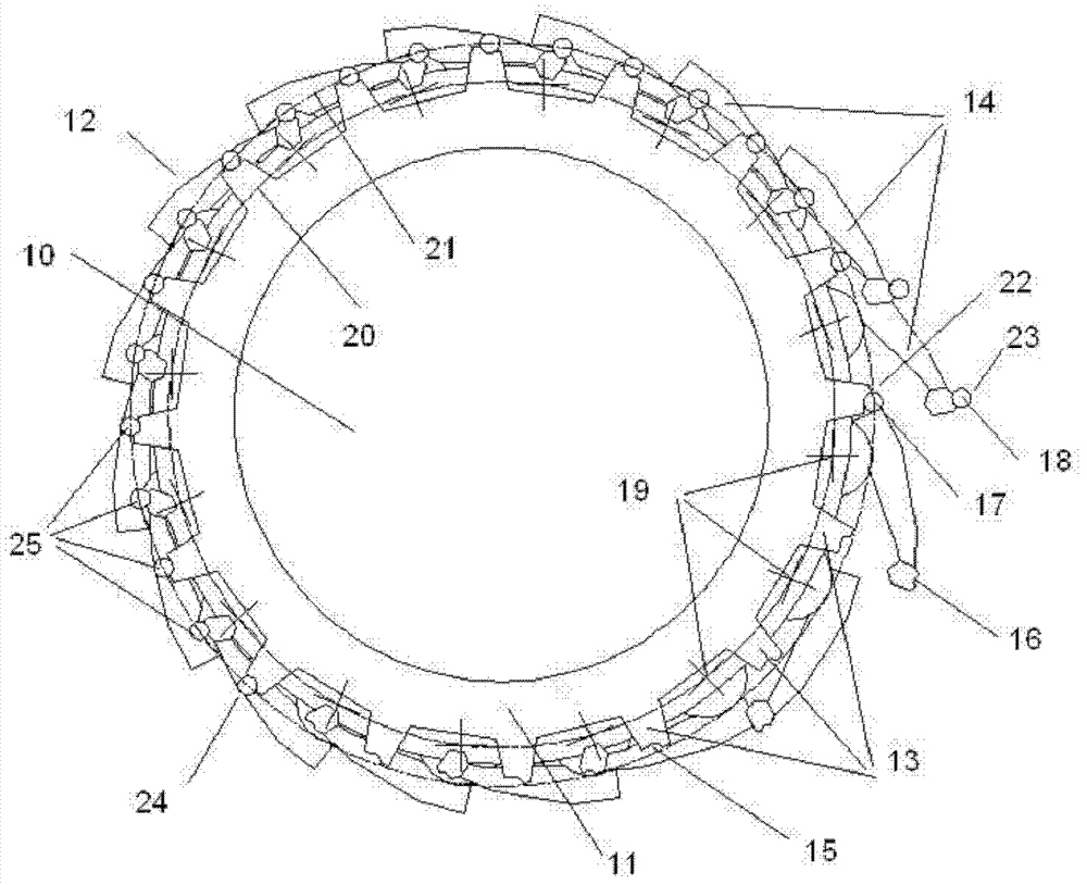 Device for receiving and transmitting bar shaped goods