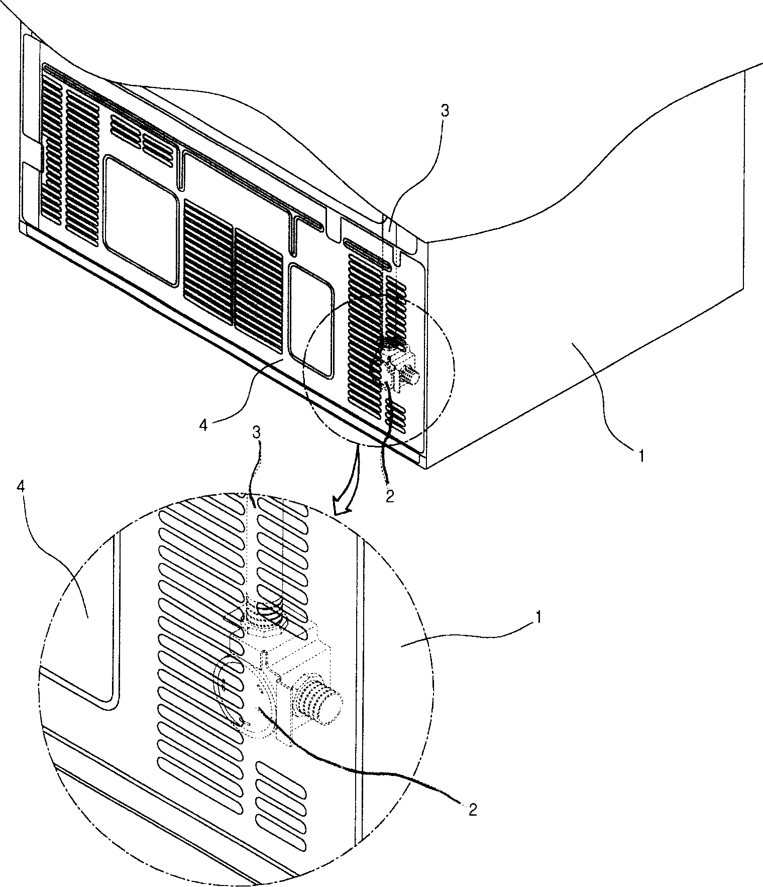 Mechanical cavity cover structure for refrigerator