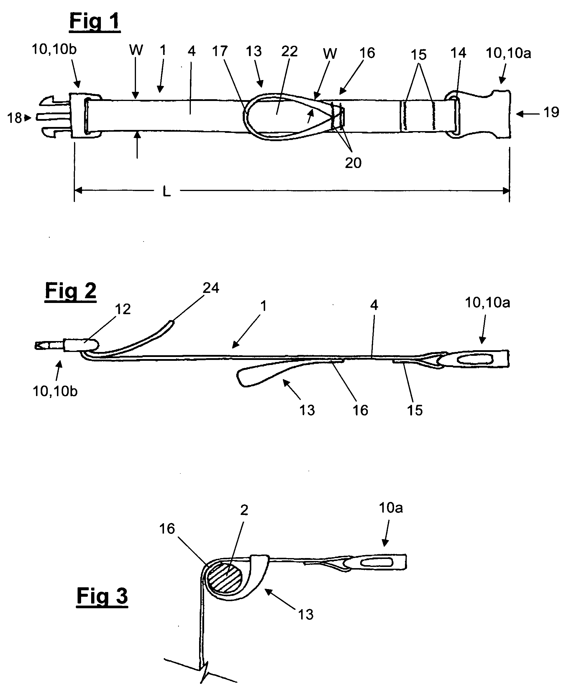 Self securing equipment strap