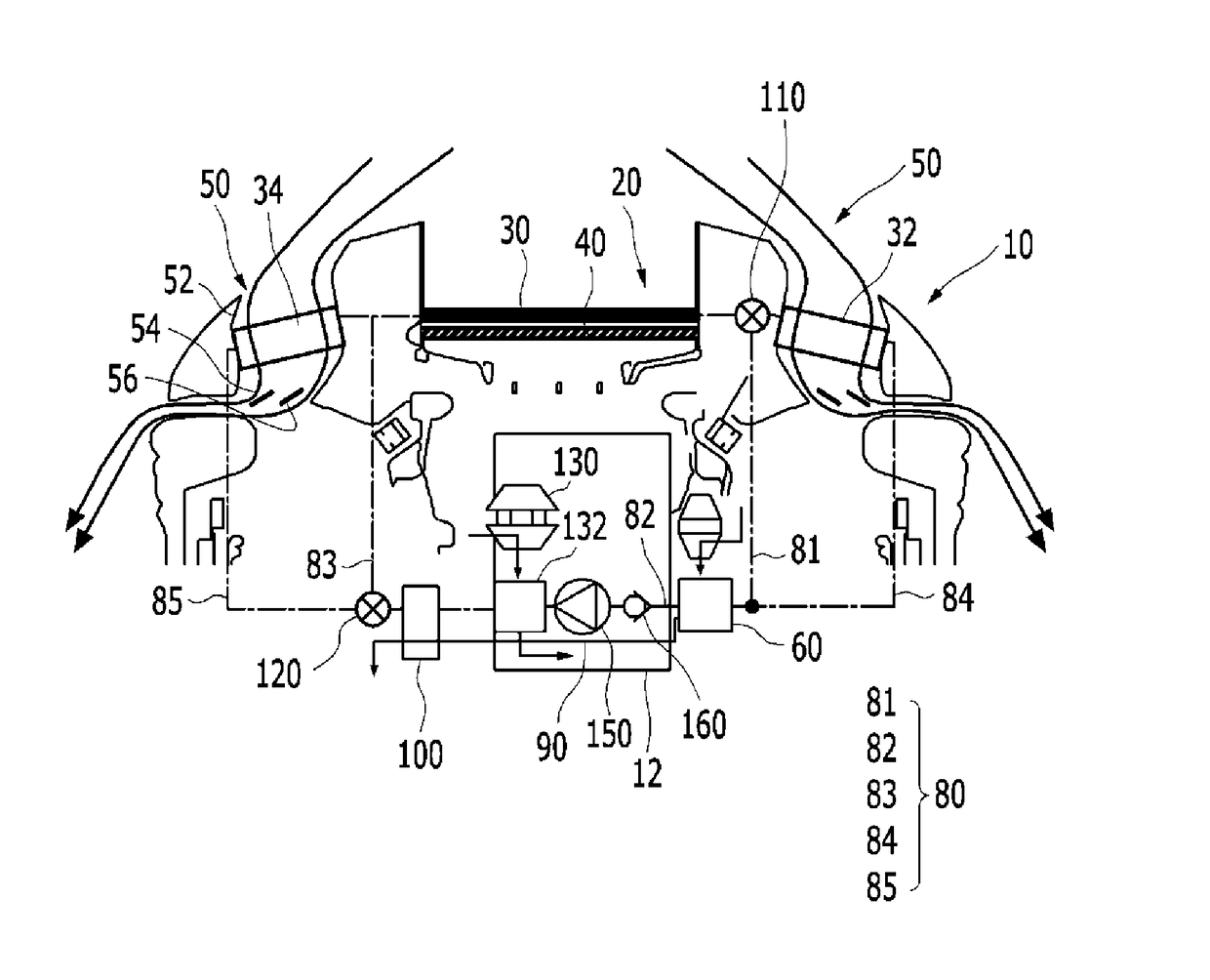 Cooling and thermoelectric power generating system for vehicle