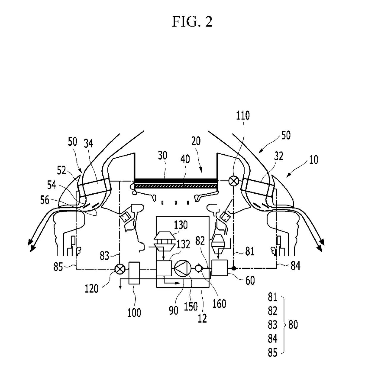 Cooling and thermoelectric power generating system for vehicle