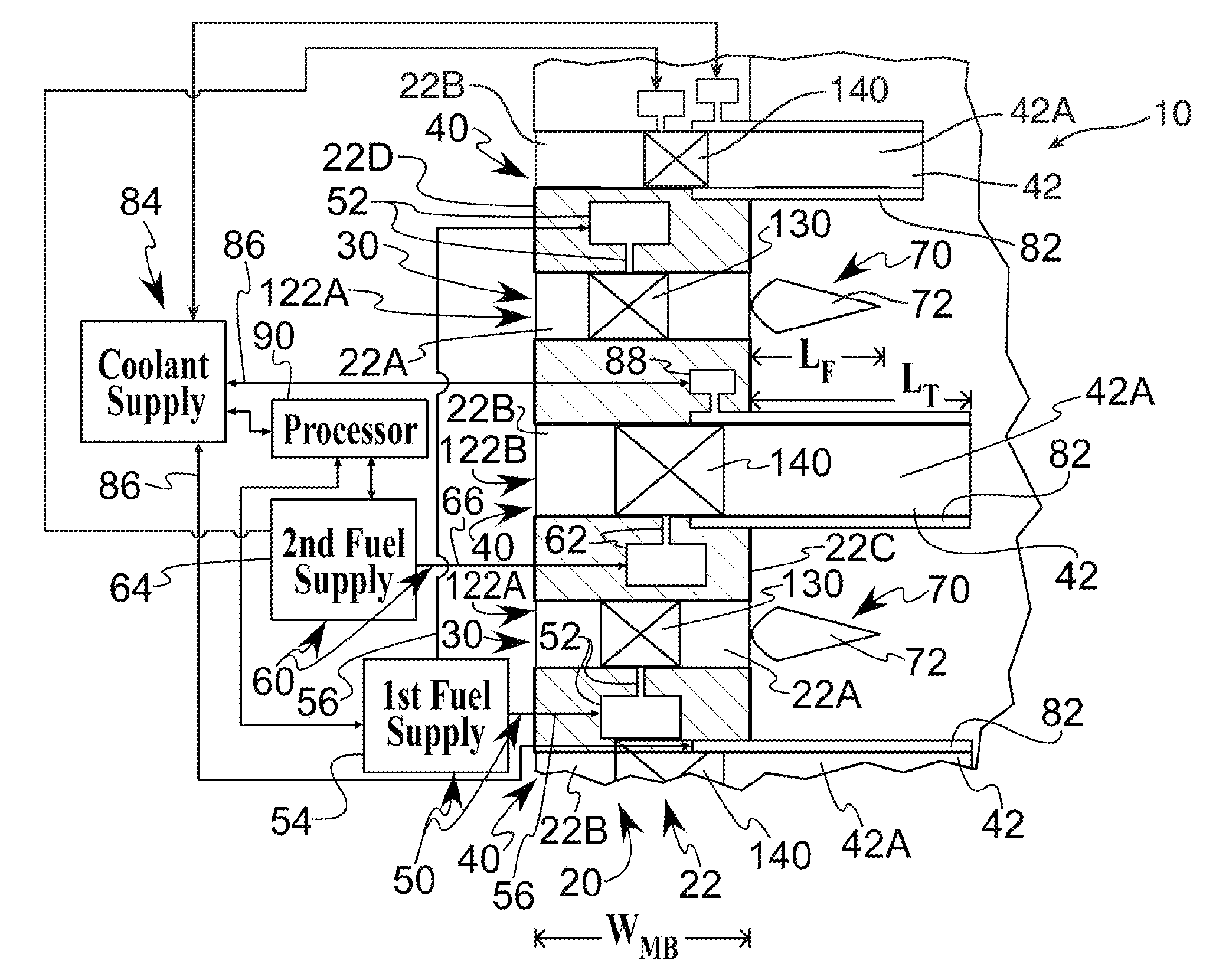 Axially staged combustion system for a gas turbine engine