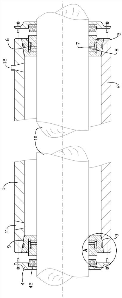 Flame-proof structure at cable joint of telecommunication equipment