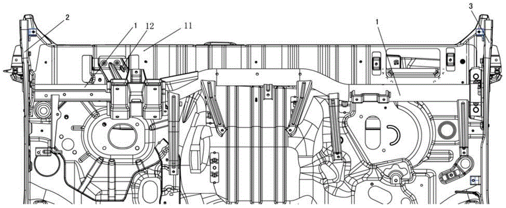 Instrument board cross beam mounting component