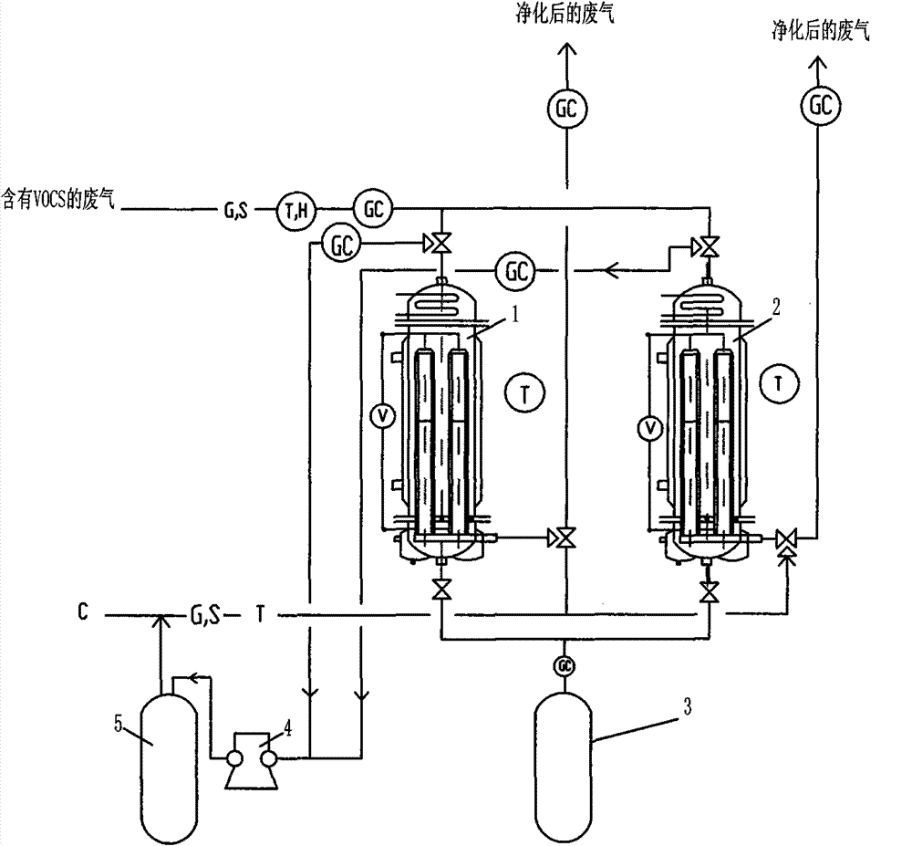 Method and device for recovering volatile organic compound through adsorption-electric heat desorption