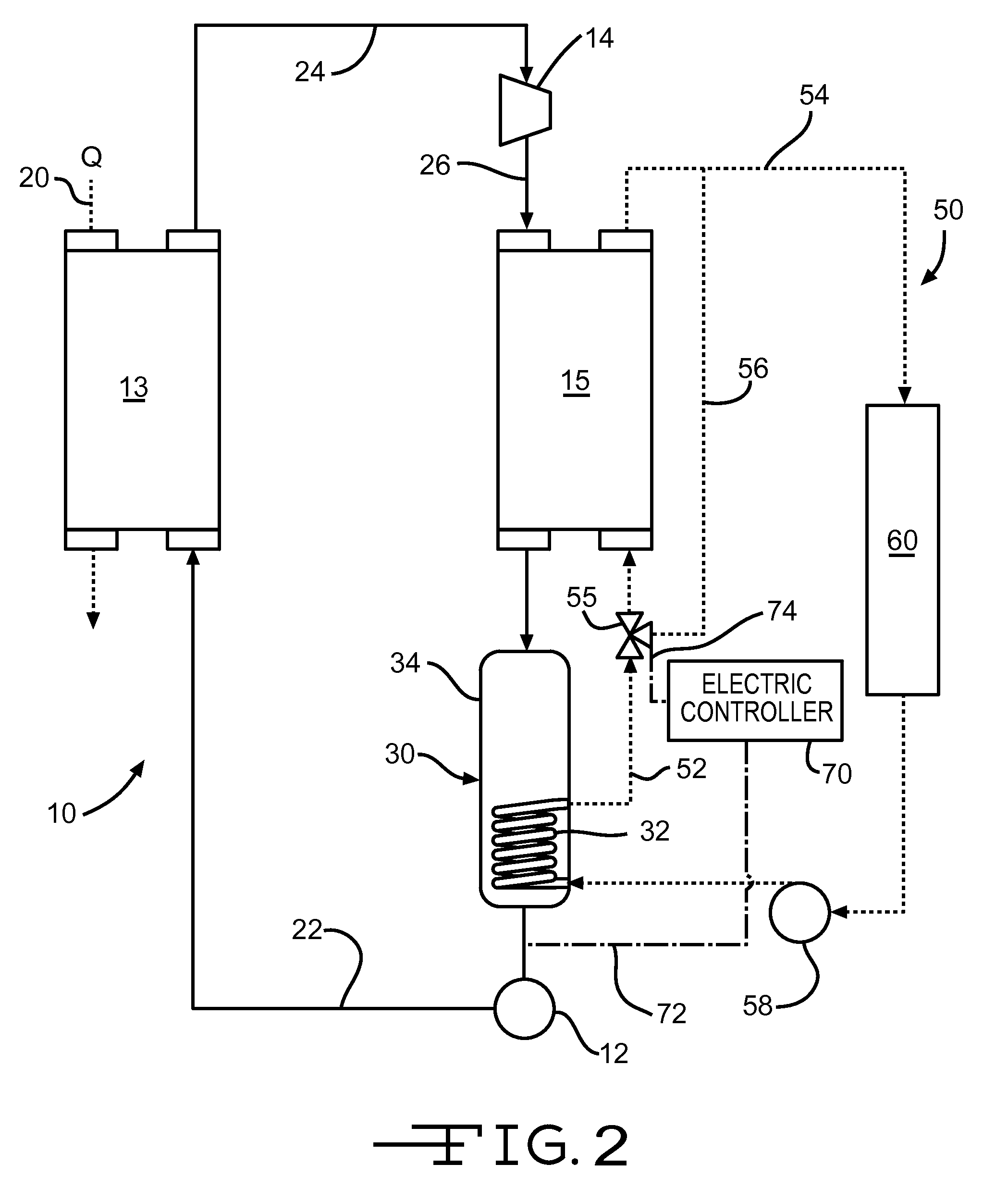 Energy recovery system and method using an organic rankine cycle with condenser pressure regulation
