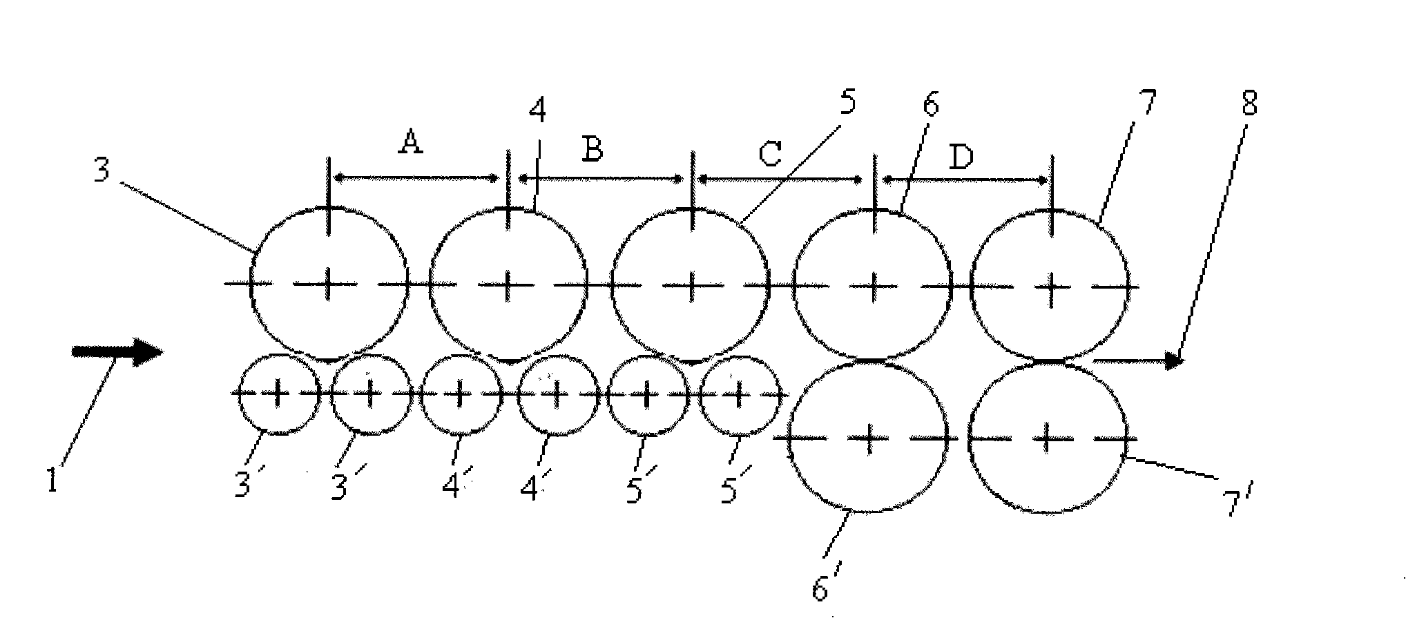 Rope-shaped hemp pulling, cutting and thinning processing equipment with dispersed comb strip