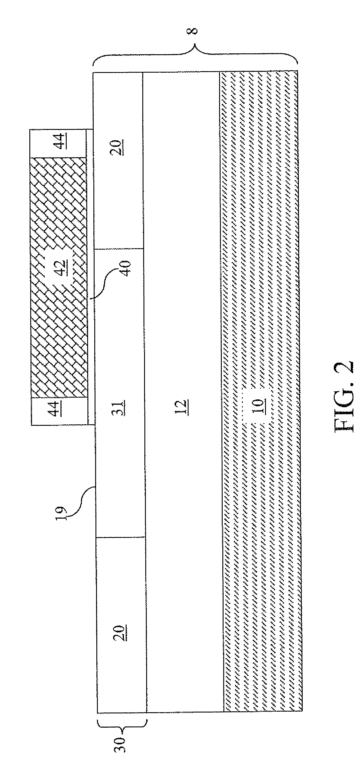 Tunneling effect transistor with self-aligned gate