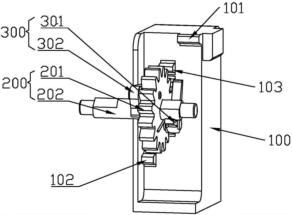 Discharge door mechanism and solid material box
