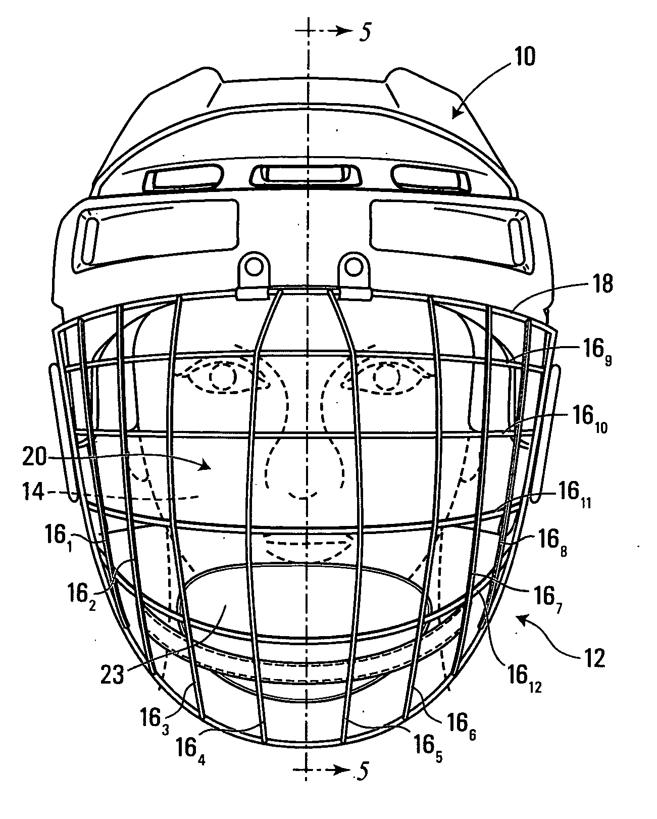 Face guard for a hockey helmet