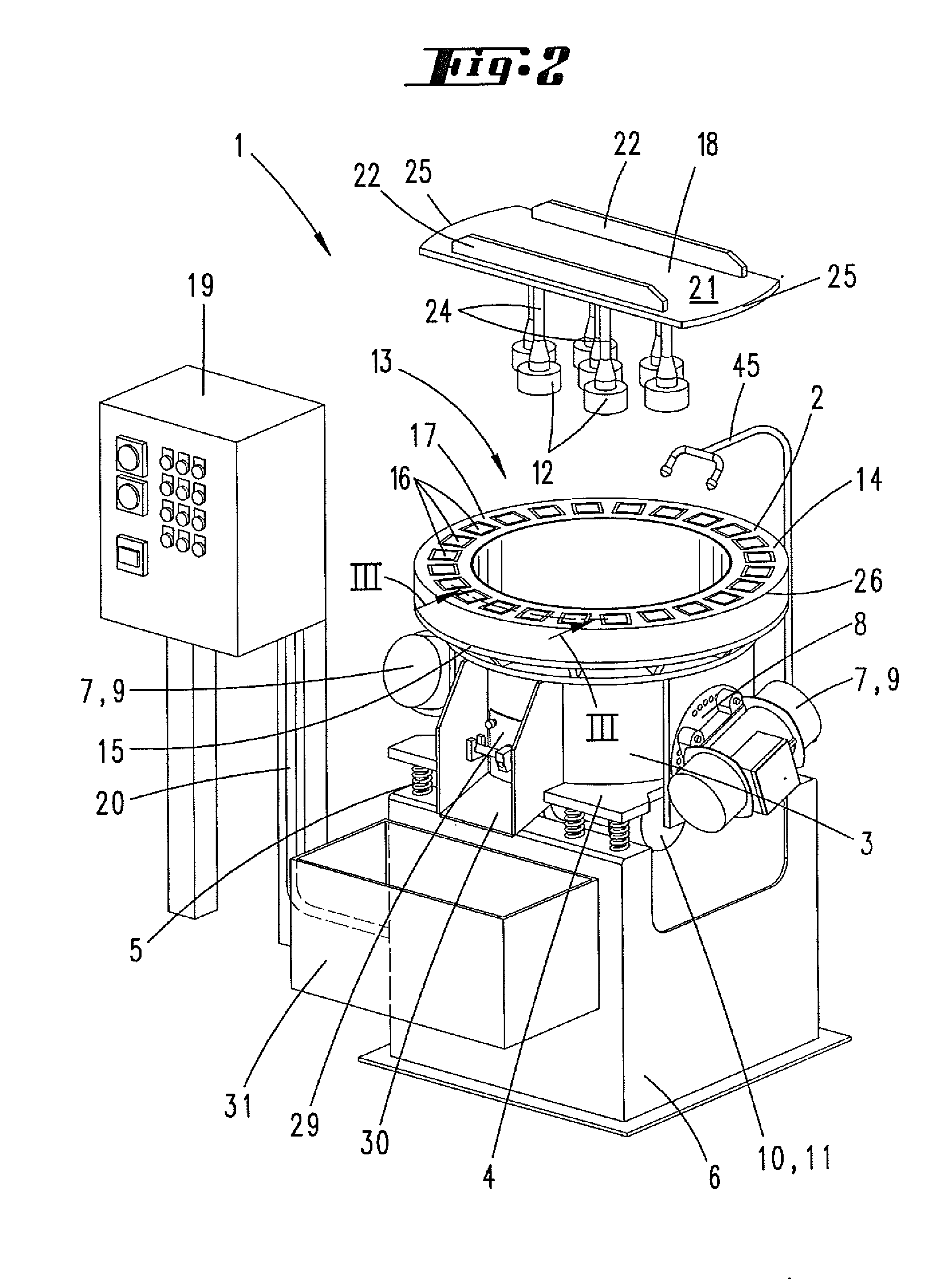 Grinding or polishing apparatus and method for operating it