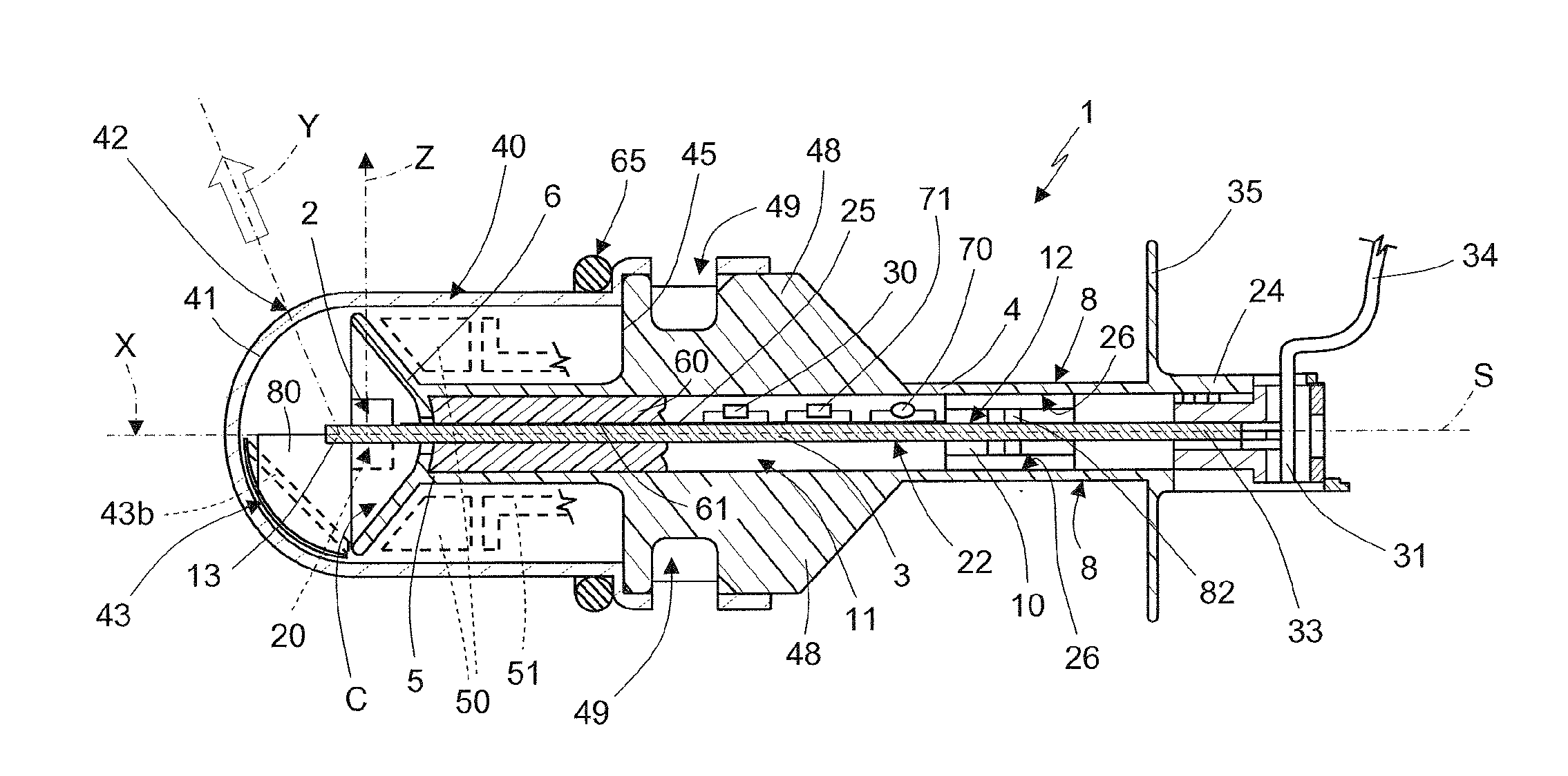 LED lamp, in particular for internal lighting of an electric household appliance