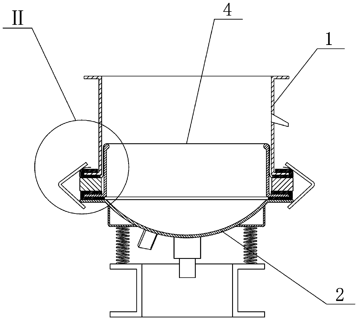 Vibration sieve and method for adopting thick glue to compress and tighten screen