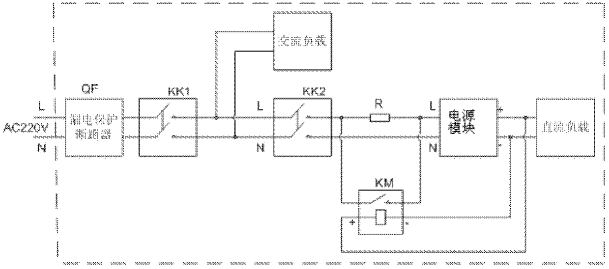 Power supply circuit for low voltage test system of locomotive