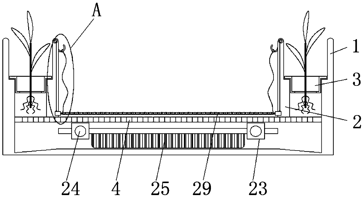 Green environment-friendly aquaculture device facilitating green plant and aquaculture fish symbiosis