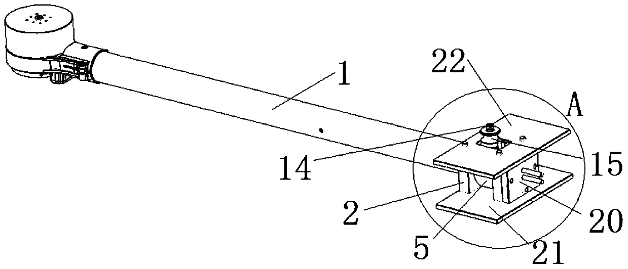 Arm quick-release structure of plant protection unmanned aerial vehicle and usage method