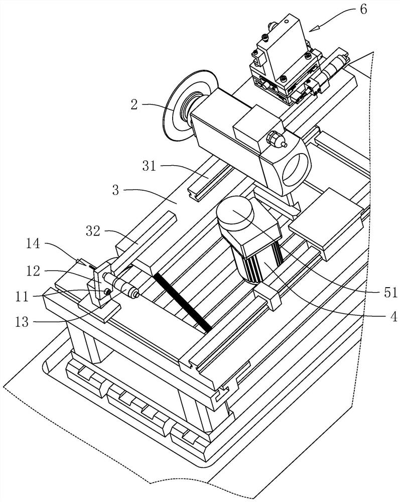 An external tool grinding machine tool